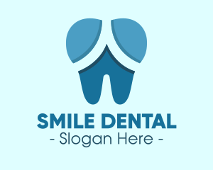 Blue Dentist Dental Tooth logo design