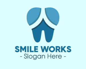 Teeth - Blue Dentist Dental Tooth logo design