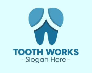 Tooth - Blue Dentist Dental Tooth logo design