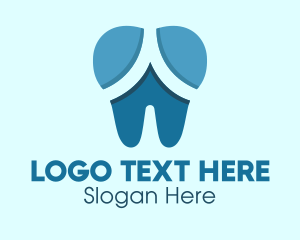 Blue Dentist Dental Tooth Logo