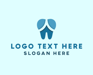 Blue Dentist Dental Tooth logo design