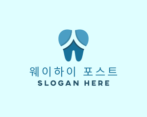 Blue Dentist Dental Tooth logo design