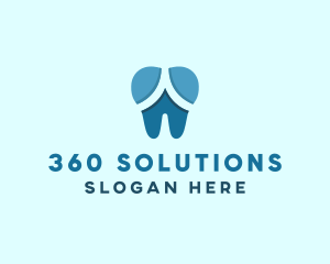 Blue Dentist Dental Tooth logo design