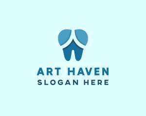 Blue Dentist Dental Tooth logo design