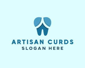 Blue Dentist Dental Tooth logo design