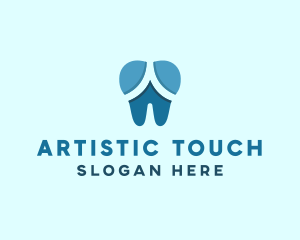 Blue Dentist Dental Tooth logo design