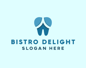 Blue Dentist Dental Tooth logo design