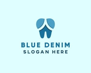 Blue Dentist Dental Tooth logo design