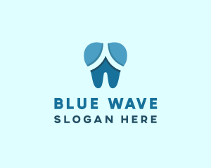 Blue Dentist Dental Tooth logo design