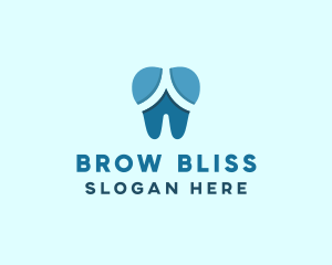 Blue Dentist Dental Tooth logo design