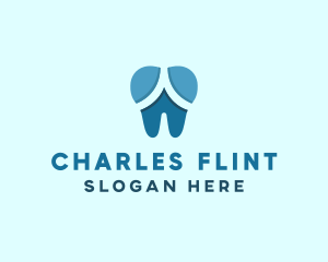 Blue Dentist Dental Tooth logo design