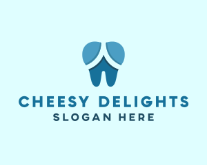 Blue Dentist Dental Tooth logo design