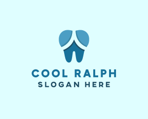 Blue Dentist Dental Tooth logo design