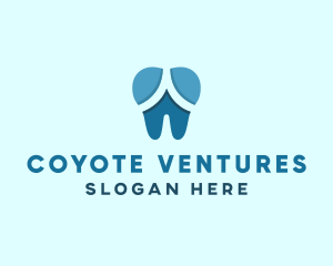 Blue Dentist Dental Tooth logo design