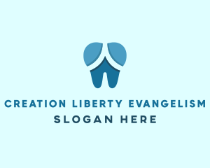 Blue Dentist Dental Tooth logo design