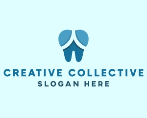 Blue Dentist Dental Tooth logo design