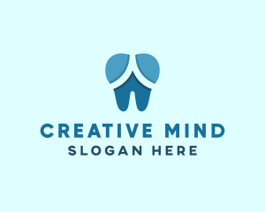 Blue Dentist Dental Tooth logo design