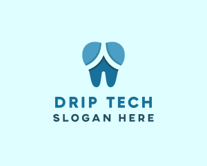 Blue Dentist Dental Tooth logo design