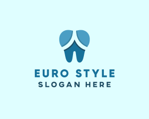 Blue Dentist Dental Tooth logo design