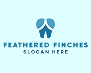 Blue Dentist Dental Tooth logo design