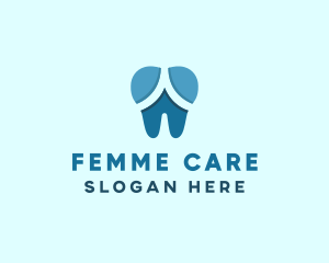 Blue Dentist Dental Tooth logo design