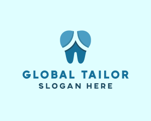 Blue Dentist Dental Tooth logo design