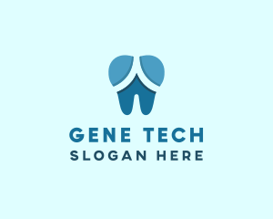 Blue Dentist Dental Tooth logo design