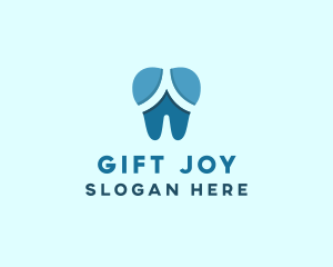 Blue Dentist Dental Tooth logo design