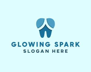 Blue Dentist Dental Tooth logo design