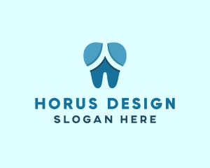 Blue Dentist Dental Tooth logo design