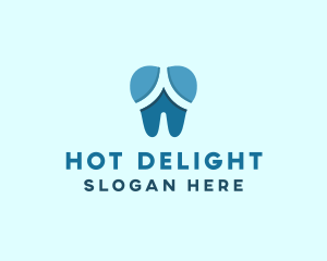 Blue Dentist Dental Tooth logo design