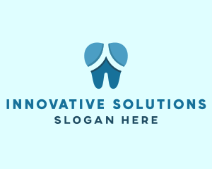 Blue Dentist Dental Tooth logo design