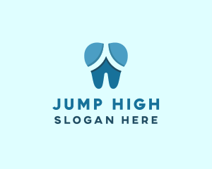 Blue Dentist Dental Tooth logo design