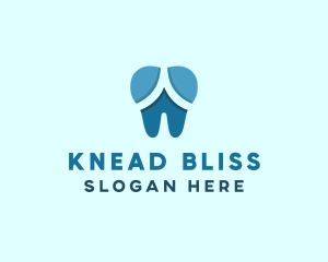 Blue Dentist Dental Tooth logo design