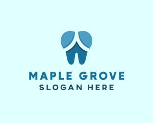 Blue Dentist Dental Tooth logo design