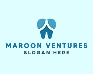 Blue Dentist Dental Tooth logo design