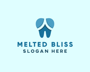 Blue Dentist Dental Tooth logo design