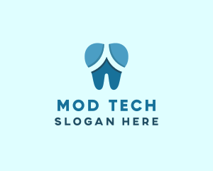 Blue Dentist Dental Tooth logo design