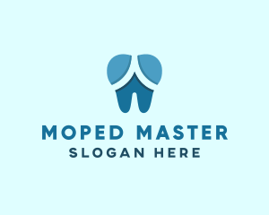 Blue Dentist Dental Tooth logo design