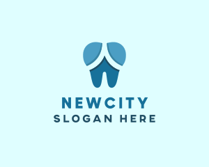 Blue Dentist Dental Tooth logo design