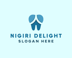 Blue Dentist Dental Tooth logo design