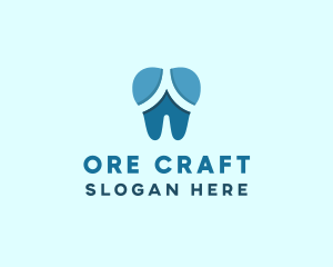 Blue Dentist Dental Tooth logo design