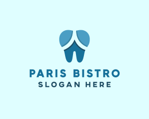 Blue Dentist Dental Tooth logo design