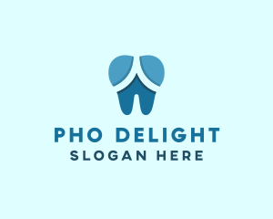 Blue Dentist Dental Tooth logo design