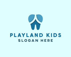 Blue Dentist Dental Tooth logo design