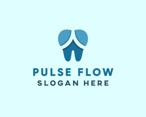 Blue Dentist Dental Tooth logo design