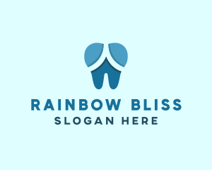 Blue Dentist Dental Tooth logo design