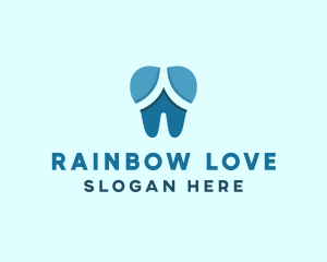 Blue Dentist Dental Tooth logo design