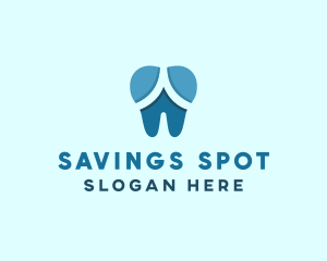 Blue Dentist Dental Tooth logo design