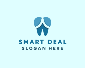 Blue Dentist Dental Tooth logo design